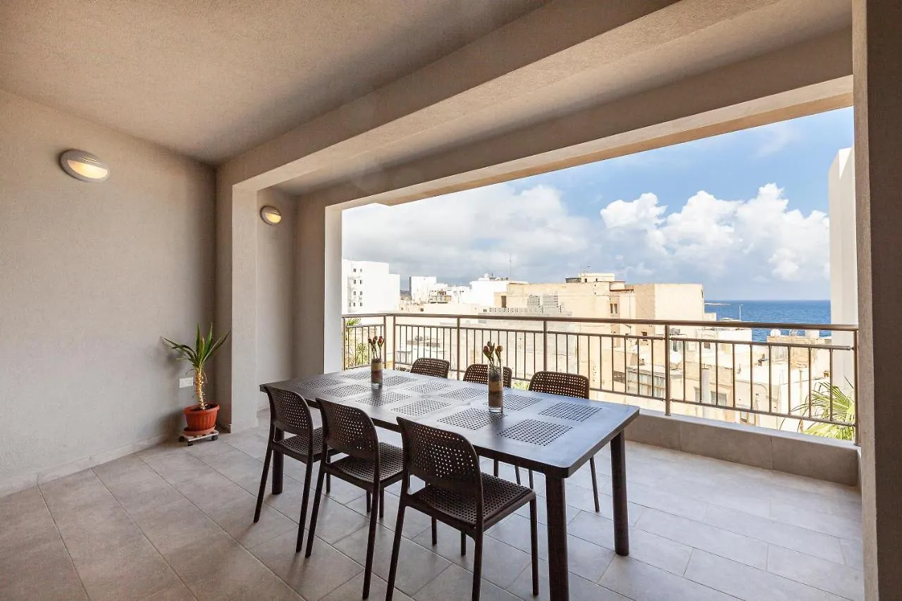 Spacious Designer Apt With Private Seaview Balcony By 360 Estates Buġibba 0*,  Malta